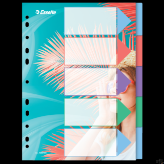Przekładki ColournullBreeze PP A4, 5 przekładek Esselte 628498 SALE