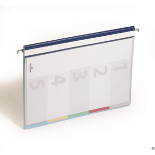 Teczka z 5kol. przekładkami-skoroszytami 2557-06 niebieski DIVISOFLEX A4 DURABLE (X)