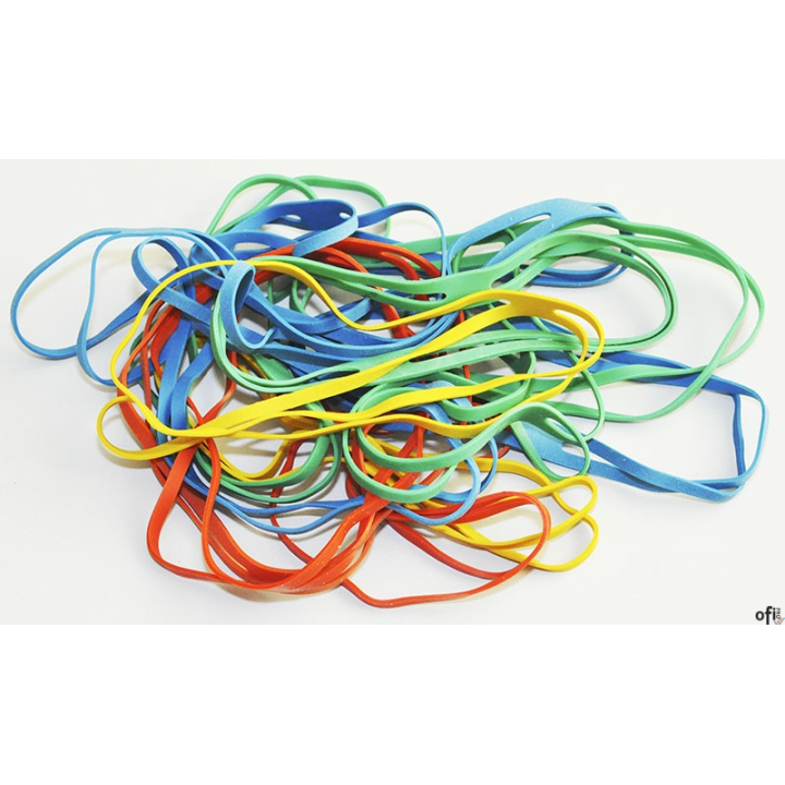 Gumki recepturki krzyżowe KF 14679 100g 100x11x1 mix kolorów