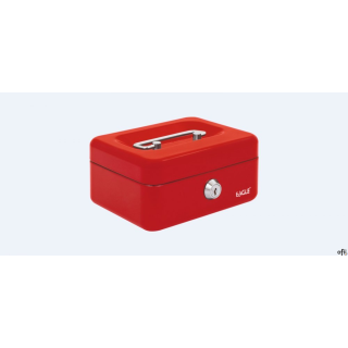 Kasetka na pieniądze Eagle__ wykonana z metalu, zamykana na kluczyk__ posiada plastikowy wkład na bilon__ dostępna w trzech kolo