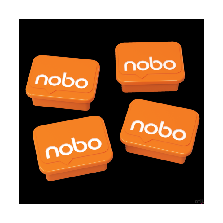 Magnesy Nobo do tablic suchościeralnych, pomarańczowe 4 szt. 1905327