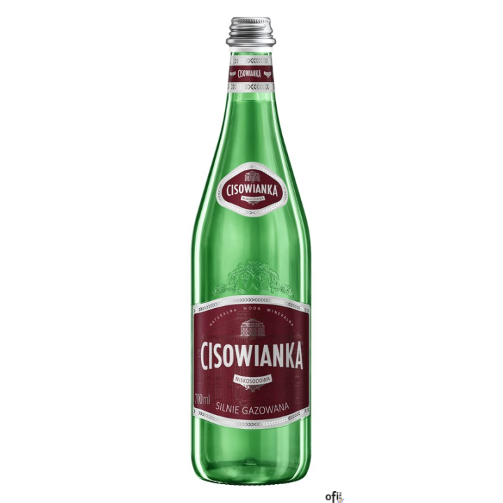 Woda CISOWIANKA 0.7l Silny gaz szkło karton 12 szt
