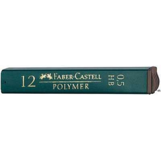 Wkłady grafitowe Faber-Castell 12 szt. w wygodnym plastikowym opakowaniu. Stopień twardości HB. Grubość linii 0,7 mm. Z grafitu 