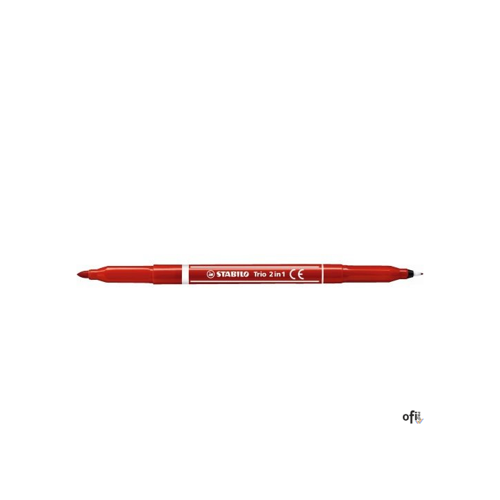 Pisak dwustronny TRIO czerwony 223/40 STABILO