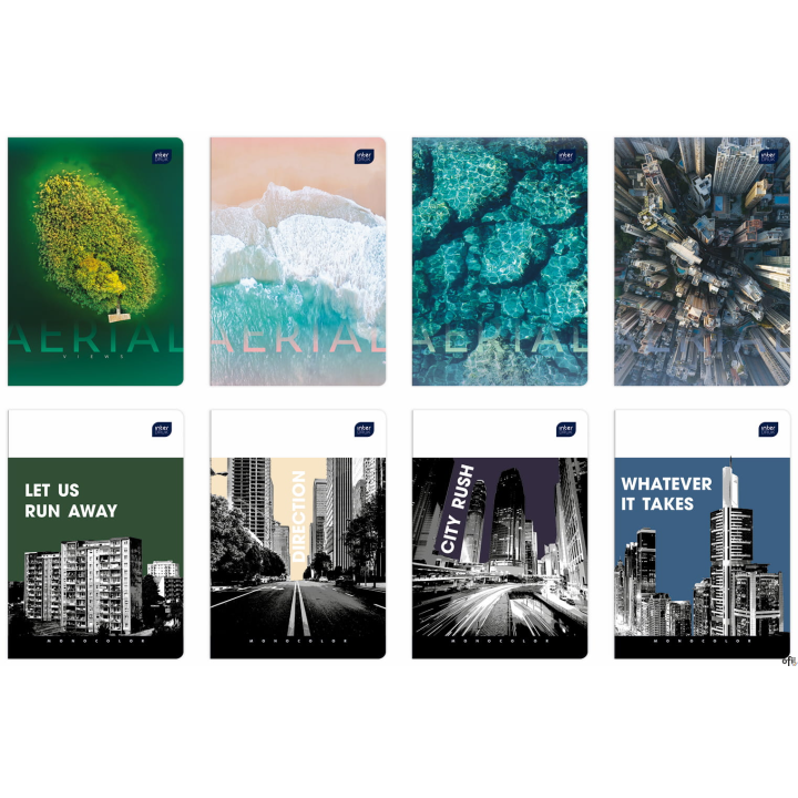 Zeszyt A5 96k kratka UV MIX WZORÓW 2 INTERDRU INTERDRUK 7361