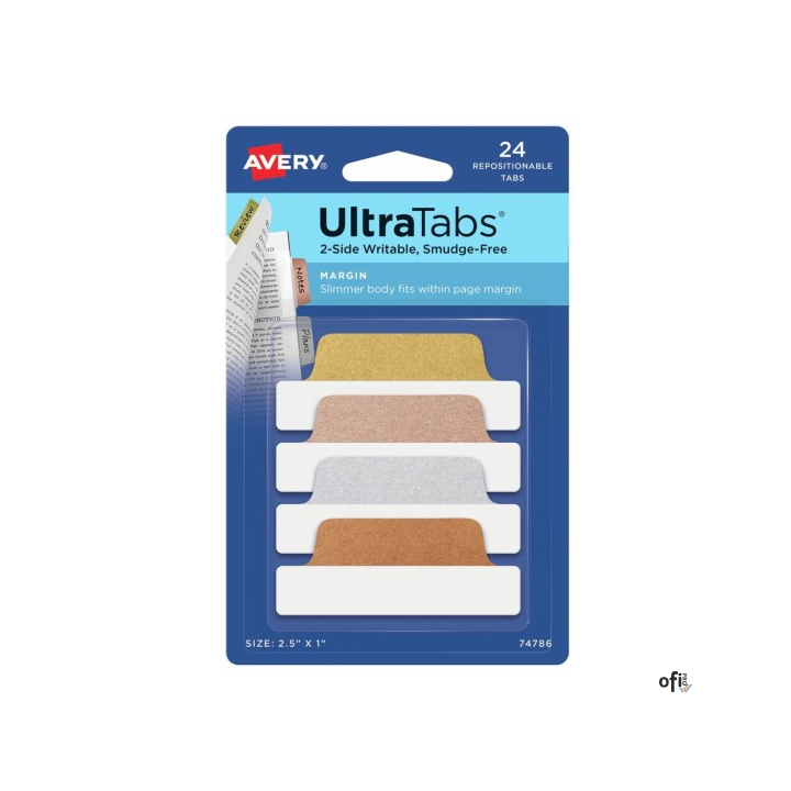 Ultra Tabs - samoprzylepne zakładki indeksujące Avery Zweckform.• Niezawodnie przylegają, ale można je łatwo usunąć bez uszkadza