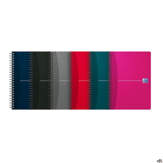 Kołonotatnik A5 90 kartek, kratka ESSENTIALS, OXFORD, mix,100102938