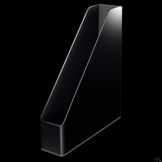 Najwyższej jakości pojemnik na czasopisma. Wzornictwo i kolorystyka spójna z linią produktów na biurko Leitz Plus.