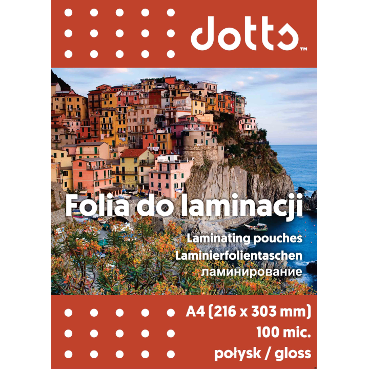 Folie do laminacji Dottskrystalicznie przejrzystachroni i zabezpiecza dokumenty przed wilgocią, zabrudzeniem, uszkodzeniem i fał