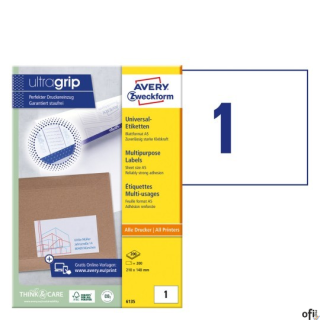 Trwałe etykiety uniwersalne• Etykiety papierowe do wszechstronnych zastosowań. Idealne do adresowania kopert i przesyłek pocztow