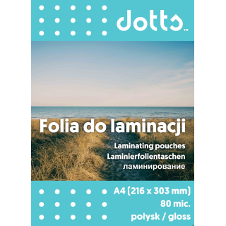 Folie do laminacji Dottskrystalicznie przejrzystachroni i zabezpiecza dokumenty przed wilgocią, zabrudzeniem, uszkodzeniem i fał