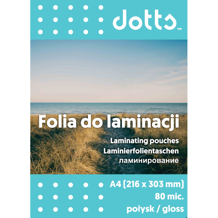 Folie do laminacji Dottskrystalicznie przejrzystachroni i zabezpiecza dokumenty przed wilgocią, zabrudzeniem, uszkodzeniem i fał