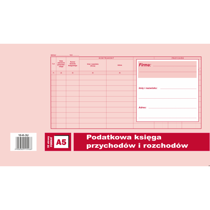 Podatkowa księga przychodów i rozchodów, A-5, offset