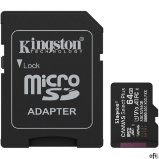 Karta microSD Kingston Canvas Select Plus oferuje niezawodną wydajność, szybkość do 150MB/s1 i jest kompatybilna z urządzeniami 