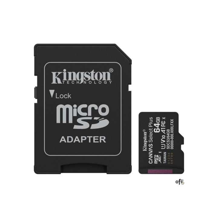 Karta microSD Kingston Canvas Select Plus oferuje niezawodną wydajność, szybkość do 150MB/s1 i jest kompatybilna z urządzeniami 