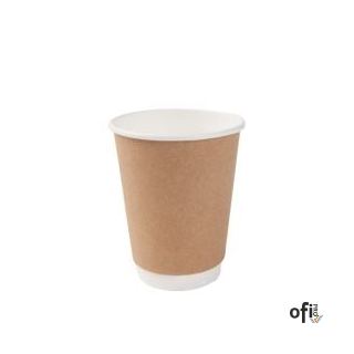 Kubki papierowe dwuwarstwowe CERTYFIKAT 300/400ml,Dwuwarstowe kubki do napojów gorących, nie powodujące efektu poparzenia dłoni,