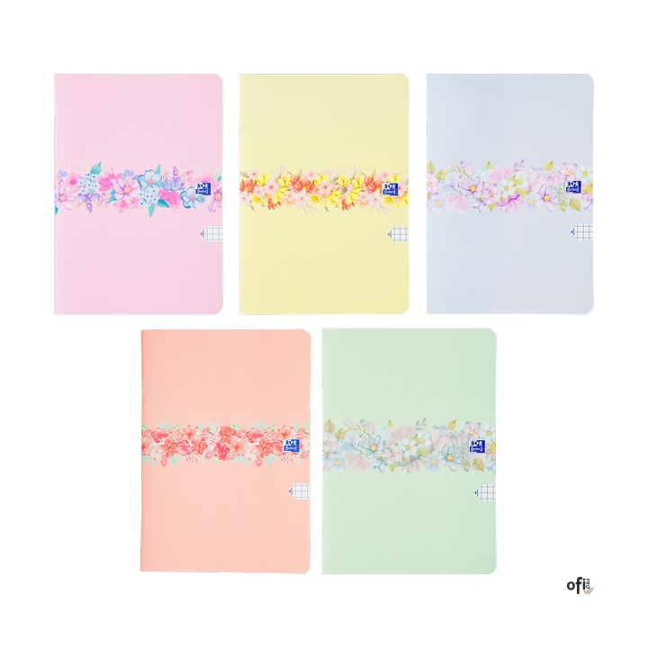 Zeszyt_Oxford Flowers A4 60 kartek kratka 5x5 mm Mix 400181451