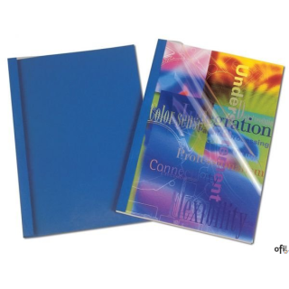 Okładki do termobindowania skóropodobne PRESTIGE (100szt) niebieskie 53176 3 mm (9-32 kartek)