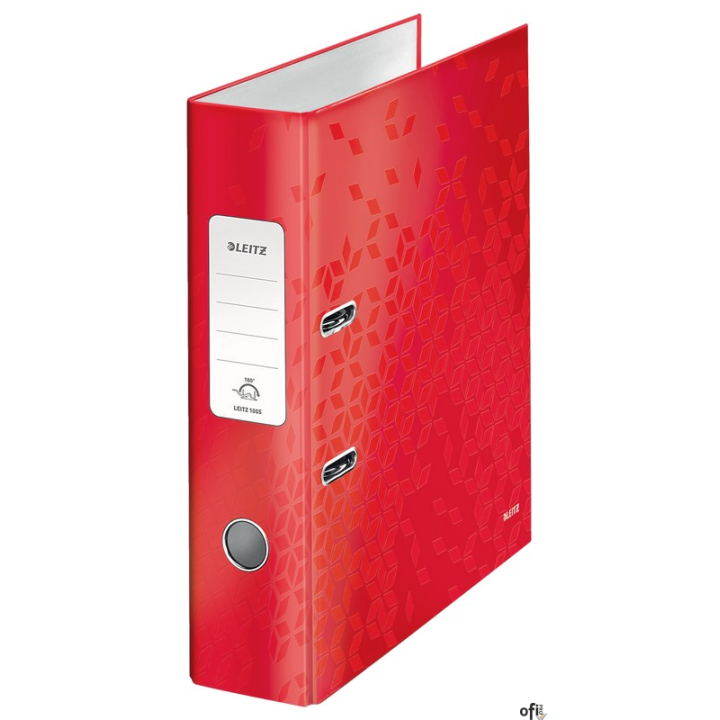 Segregator z mech. WOW Leitz 180_, A4/80mm, czerwony 10050026 .
