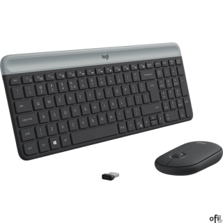 Klawiatura + mysz LOGITECH slim combo MK470 czarna bezprzewodowy zestaw