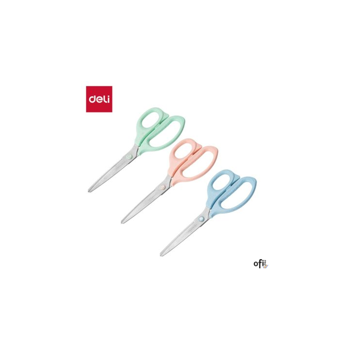 &nbsp; nożyczki biurowe o długości 210 mm&nbsp; uchwyty wykonane z materiału na bazie słomy pszennej ograniczającego użycie tworzyw sztucz