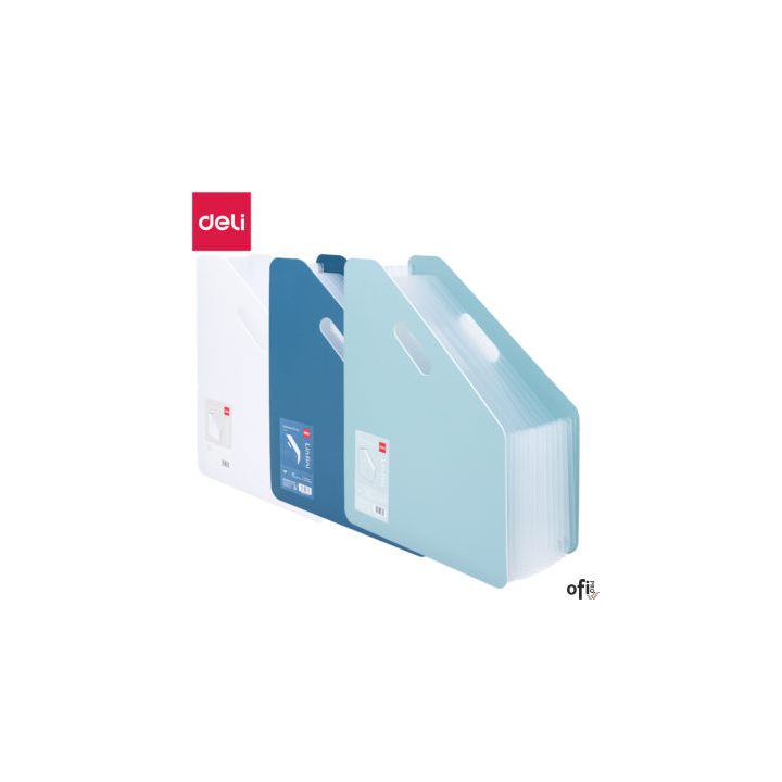 System wolnostojący harmonijkowy Deli Linfini EF605 A4-P13Ppionowa teczka rozszerzana w formacie A4dostępne kolory: niebieski, z