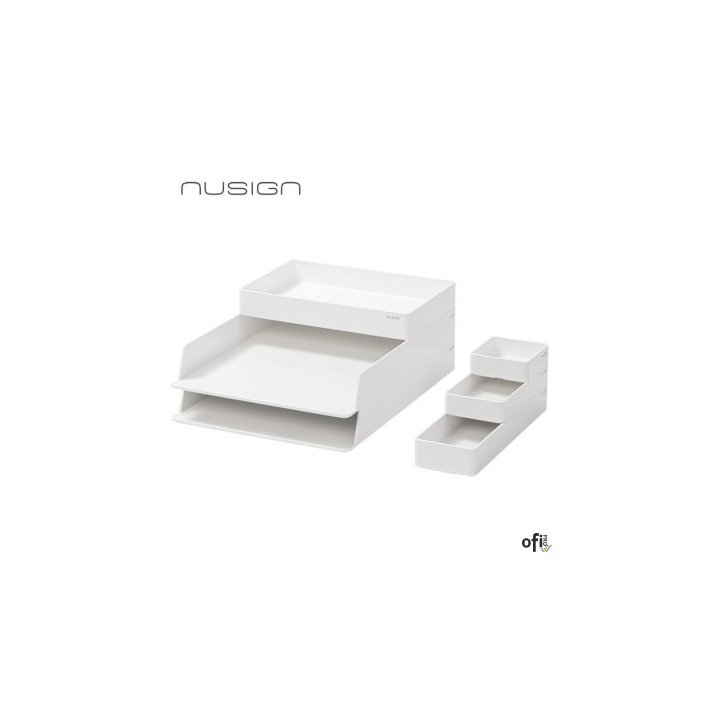 &nbsp; 6-elementowy zestaw organizerów do dowolnej aranżacji przestrzeni na biurku&nbsp; modułowa konstrukcja umożliwia swobodne dopasowan