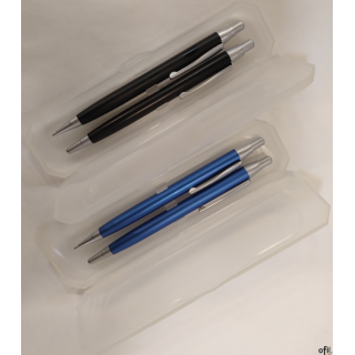 Komplet długopis + ołówek automatyczny 0,5mm 0.5mm w etui 138805 TITANUM (X) mix czarny /niebieski / srebrny