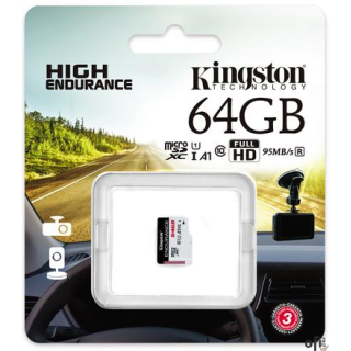 Karta pamięci Kingston High-Endurance microSD 64GB UHS-I U1 24/7Najważniejsze cechy:Pojemność 64GBInterfejs UHS-1Class 10Standar