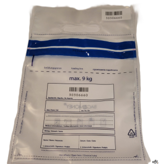 Koperta bezpieczna/bankowa na bilon max 9kg (50szt.) zew.245*290mm transparent 55838097