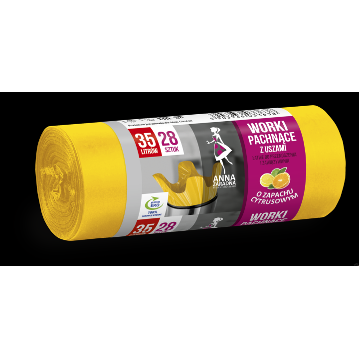 ANNA ZARADNA Worki 35l na śmieci z uszami, zapach cytrusów (28 szt.) 033638