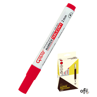 Marker tablicowy GR-003 okrągła końcówka czerwony GRAND 160-1309