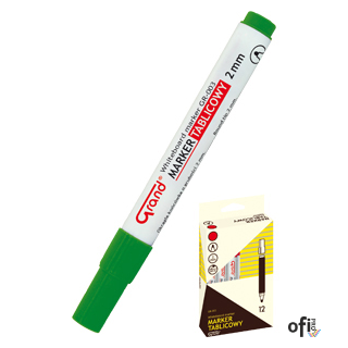 Marker tablicowy GR-003 okrągła końcówka zielony GRAND 160-1311