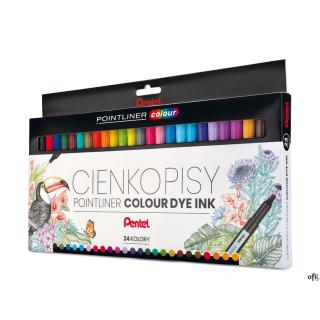 Pointliner Colour łączą w sobie precyzję oraz estetykę pisania.Cienkopis z cienką końcówką z_tuszem na bazie wody.Cienka linia p