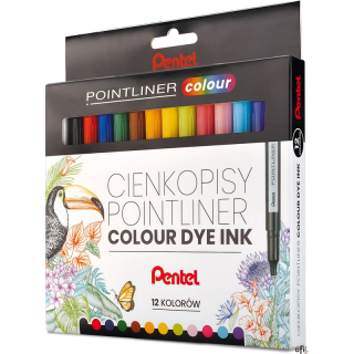Pointliner Colour łączą w sobie precyzję oraz estetykę pisania.Cienkopis z cienką końcówką z_tuszem na bazie wody.Cienka linia p