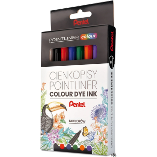 Pointliner Colour łączą w sobie precyzję oraz estetykę pisania.Cienkopis z cienką końcówką z_tuszem na bazie wody.Cienka linia p