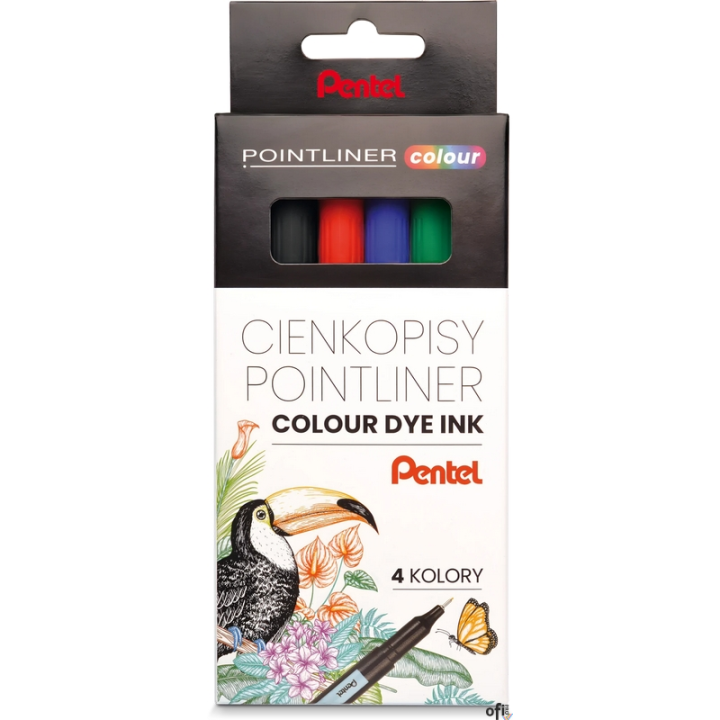 Pointliner Colour łączą w sobie precyzję oraz estetykę pisania.Cienkopis z cienką końcówką z_tuszem na bazie wody.Cienka linia p