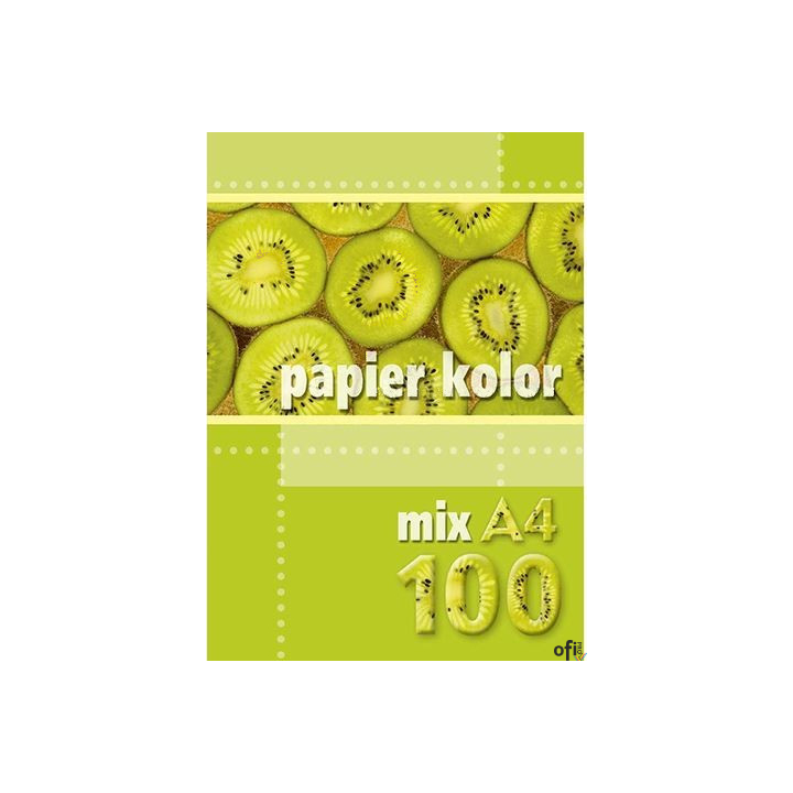 Papier barwiony w masie-Format: A4 (210x297 mm)-Gramatura: 160 g/m2-Pakowany po 100 (5x20) arkuszy mix odcieni: niebieski, jasny