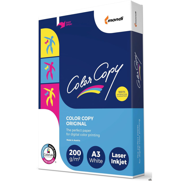 Papier COLOR COPY _- specjalny papier do kolorowych laserowych urządzeń kopiujących oraz kolorowych drukarek laserowych - bezdrz