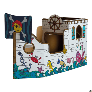 Domek do kolorowania rozmiar XL, statek pirack, 1 szt (FSC) 100142508 FELLOWES