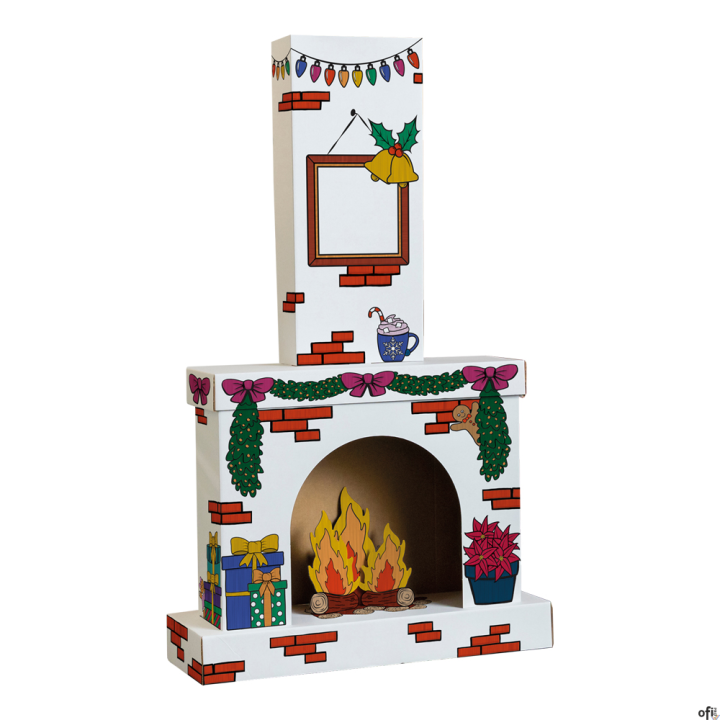 Domek do kolorowania rozmiar XL, świąteczny kominek, 1 szt (FSC) 100143948 FELLOWES