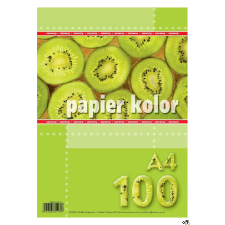 Papier xero A4 czerwony (100 arkuszy) KRESKA.