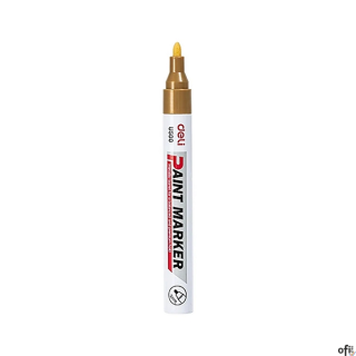 Marker olejowy 2 mm, złoty, EU500_GD, Deli