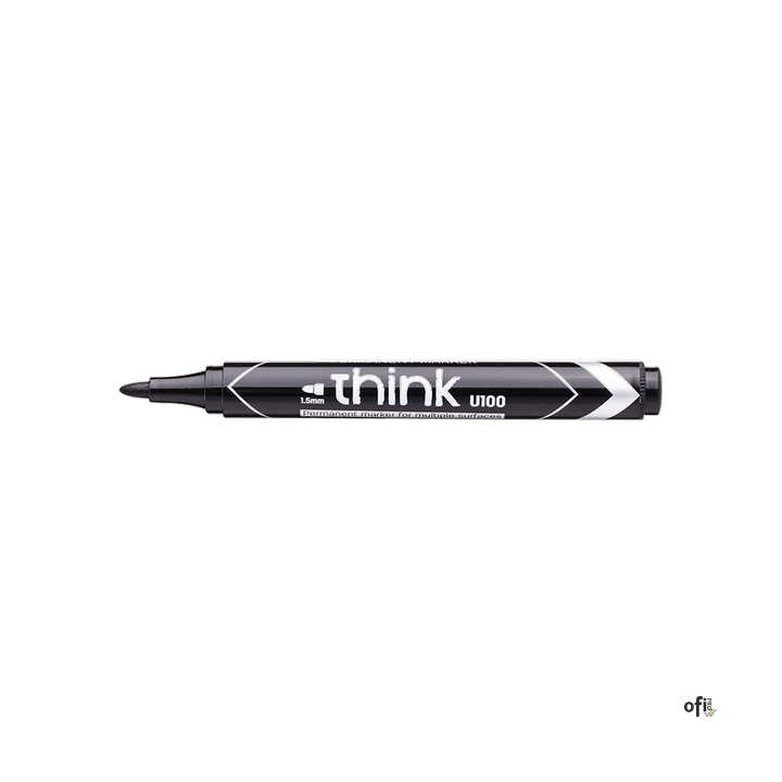 Marker permanentny okrągły 1,5 mm, czarny, EU10020, Deli