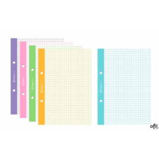 Wkład do segregatora A5 50k kolorowy margines kratka WKDOSEA5F Interdruk