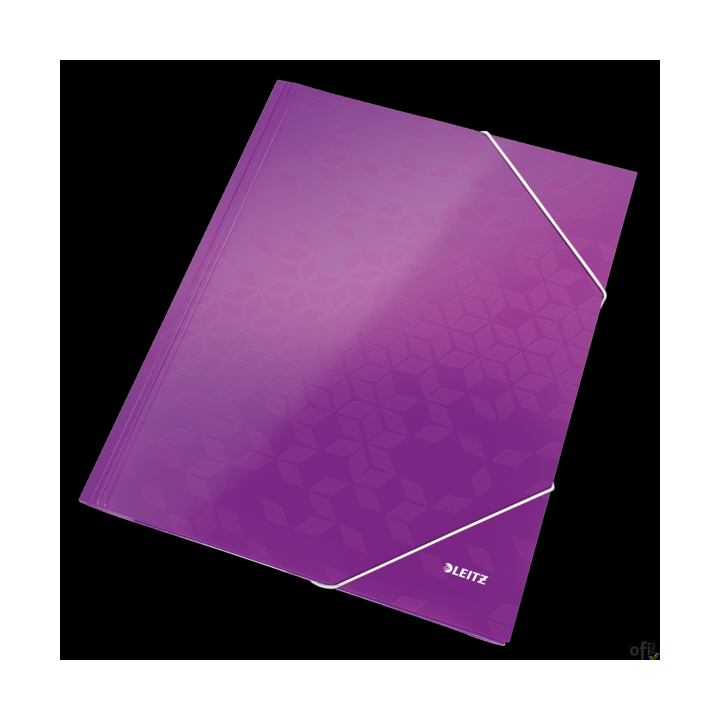 Teczka kartonowa z gumką WOW Leitz__laminowana powierzchnia nadaje jej błyszczący wygląd i zapewnia wysoką jakość__paleta promie