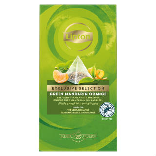 Herbata LIPTON Exclusive Selection zielona piramidki mandarynka i pomarańcza 25 kopert