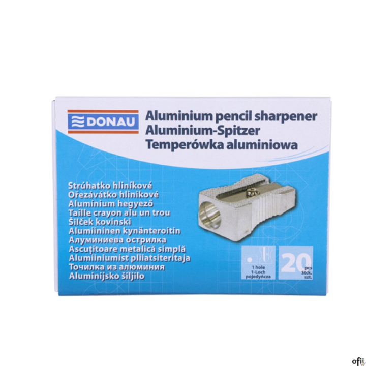 Temperówka aluminiowa pojedyncza srebrna DONAU