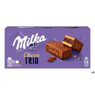 Ciastka MILKA CHOCO TRIO z kremowym nadzieniem 150g