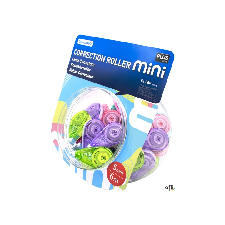 Kompaktowy rozmiar korektora taśmowego Mini idealnie nadaje się do noszenia w&nbsp;kieszeni lub piórniku.Klasyczny kształt korektora 